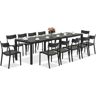 BICA King Double/Provence антрацит комплект градински мебели за 12 души Bica (BC439ANT-12xBC308ANT)