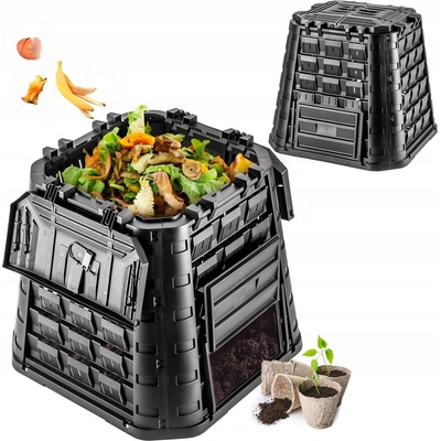 Kadax Kompostér 1-komorový 450 l černý – Zbozi.Blesk.cz