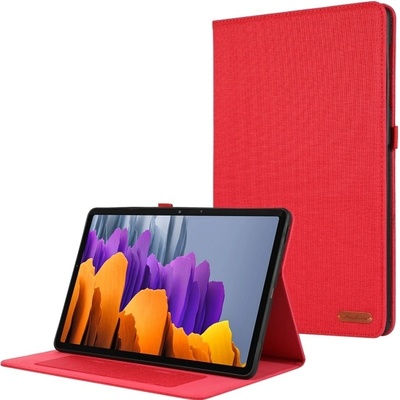 Vsetkonamobil 65557 FABRIC Zaklápací obal pre Samsung Galaxy Tab S9 Ultra / Tab S10 Ultra červený