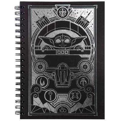 Тетрадка със спирала Cool Pack Black - Disney 100, Grogu, B5, малки квадратчета, 100 листа (60053PTR)