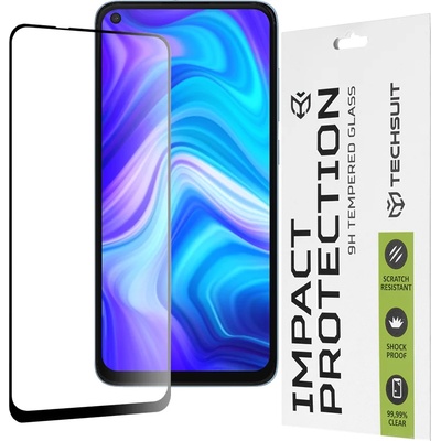 Techsuit Протектор за Xiaomi Redmi Note 9 / Redmi 10X 4G - 111D Full Cover / Full Glue Glass - Черен