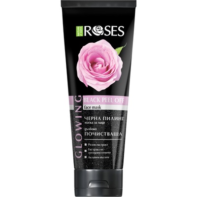 Nature of Agiva Roses Черна пилинг маска за лице, 150 ml