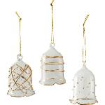 Villeroy & Boch Украса за коледна елха Winter Collage Accessoires камбани стъкло 3 бр (35-9391-0075)