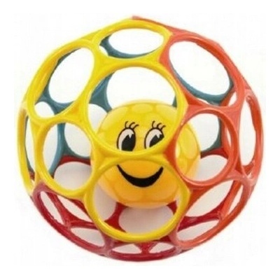 TEDDIES Lopta s hrkálkou farebný plast 15cm