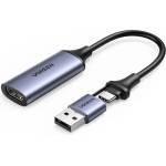 UGREEN HDMI адаптер Ugreen CM489, USB-A / USB-C, сив (40189)