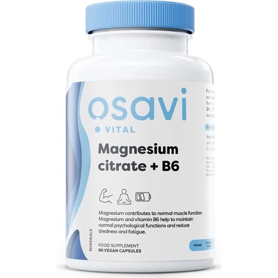 Osavi Magnesium Citrate + B6 375 mg + 4,2 mg 180 vegánskych kapsúl