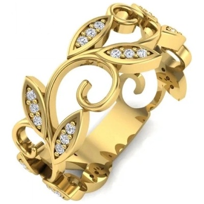 Blink-Blink Diamantový prsteň s kvetinovým motívom 1363ZDG