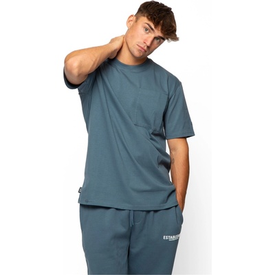 Established Тениска Established Pocket T-Shirt - Steel Blue