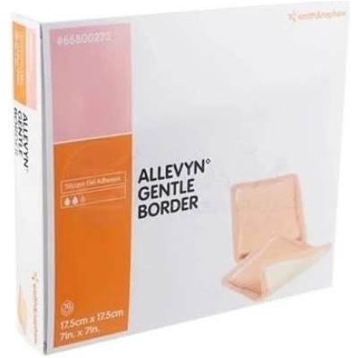 Allevyn Ag Gentle Border Krytie na rany s obsahom striebra (17,5 x 17,5 cm) 10 ks