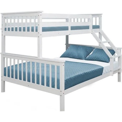 Легло двуетажно масив Bagira бял