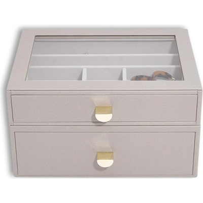 Stackers šperkovnice se šuplíky 2v1 Pebble Taupe Drawers šedobéžová 76057