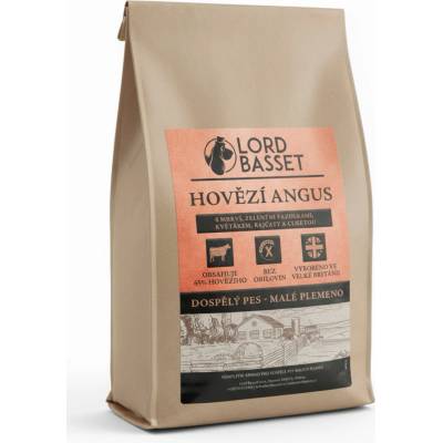 Lord Basset Monoprotein Bez obilovin Malá plemena Hovězí 6 kg
