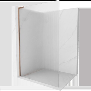 Mexen Kioto L душ преграда Walk-in 80 x 200 см, райе, матирана мед - 800-080-103-65-09 (800-080-103-65-09)