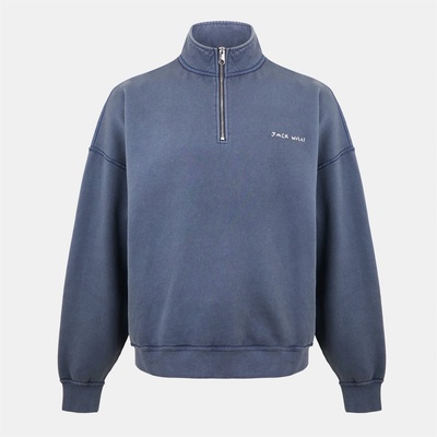 Jack Wills Men's Quarter-Zip Fleece - Night Sky