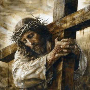 Image 1 of Norimpex - Puzzle Diamant painting: Jesus carrying the cross 30x40 cm - 1 - 39 piese