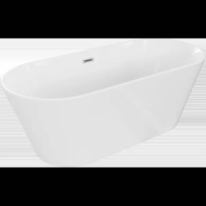 Mexen Flavia свободностояща вана 170 x 75 cm, бяла, преливане четкан никел - 54031708000-97 (54031708000-97)