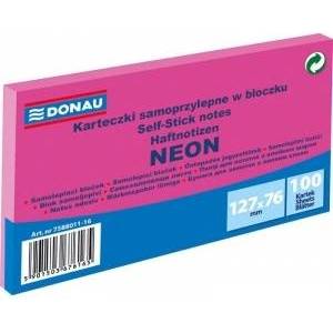 DONAU Notes Donau 127x76mm neon pink (100)