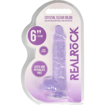 RealRock Crystal Clear 15 cm Purple