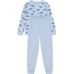 Minymo Детско ежедневно термо бельо Minymo Kid's Pyjamas L/S Set AOP 134258 Everyday base layer - Niagara Mist - размер 116 (EU) (714-1860-0116)