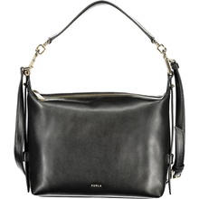 Furla Luxusná dámska kožená kabelka Toni 28x22x10 cm Čierna