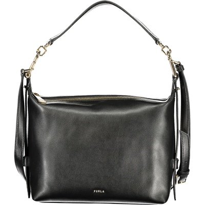 Furla Luxusná dámska kožená kabelka Toni 28x22x10 cm Čierna