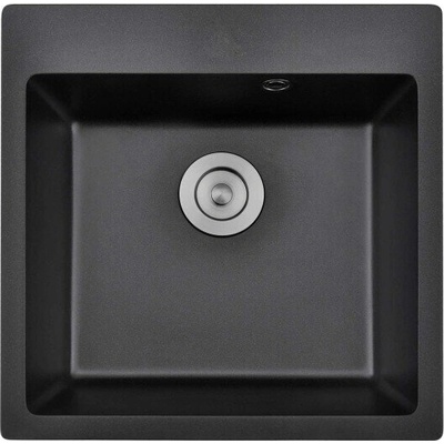Inter Ceramic Гранитна мивка ICGS 5050 Black - за вграждане (ICGS 5050 BLACK)