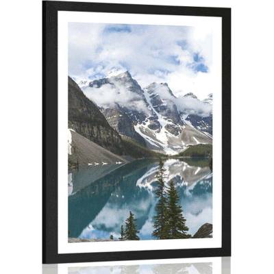 Plakát s paspartou nádherná horská krajina - 20x30 black