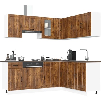 vidaXL Комплект кухненски шкафове от 11 части Lucca, инженерно дърво (3314956)