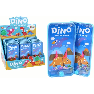 Lean Toys Vodní arkádová herní konzole Telefon Dinosaurus modrý