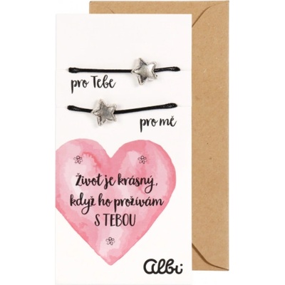 Albi Dárkový šperk duo náramky Život je krásný 2 kusy – Hledejceny.cz