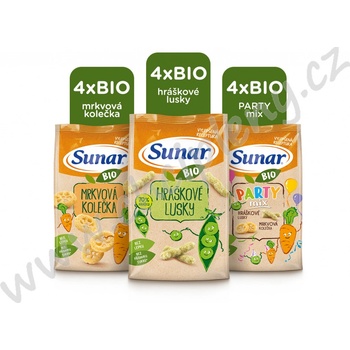 Sunar BIO křupky mix karton 12 x 45 g