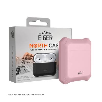 Удароустойчив силиконов калъф за Apple Airpods и Apple Airpods 2 - Eiger North AirPods Protective Case (розов) (EGCA00252)