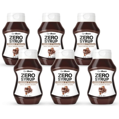 GymBeam Zero Sirup čokoláda a lískový oříšek 6 x 350 ml