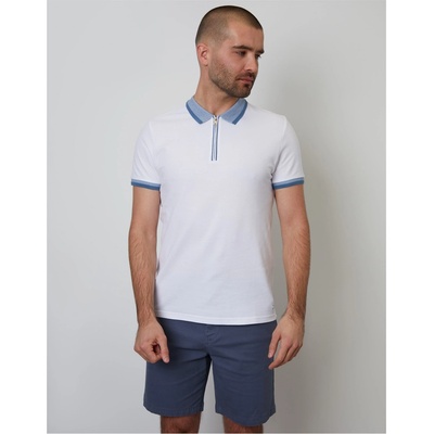 Threadbare Блуза с яка Threadbare Men's Emberton Short-Sleeve Polo Shirt - White