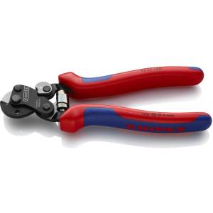 KNIPEX Ножици за рязане на стоманена тел до Ø4мм, синьо-червена ръкохватка 160мм, с отваряща пружина, - K9562160 (K9562160)