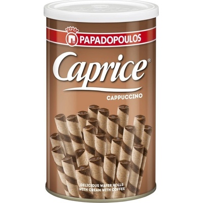 Papadopoulou Caprice plnené trubičky Cappuccino 250 g