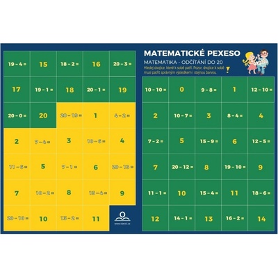 Pexeso: Matematika Odečítání v oboru do 20 Staněk Martin PhDr. Mgr.