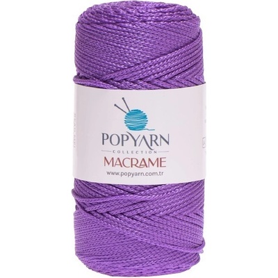 POPYARN Příze Macrame B029 - fialová, 100g 140m