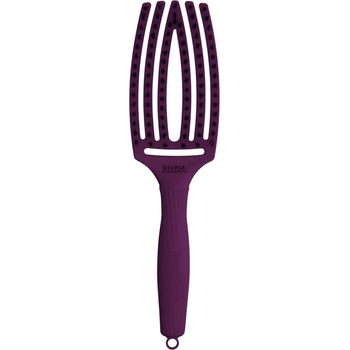 Olivia Garden Finger Brush kartáč na vlasy masážní 6-řadový střední Deep Purple