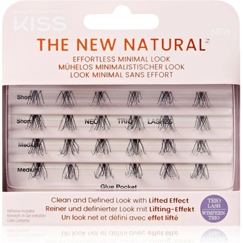 KISS The New Natural Effortless Minimal Look лепящи снопчета мигли без възли Trio 01 24 бр