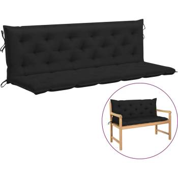 Image 1 of vidaXL Възглавница за градинска пейка черна 180x(50+50)x7 см оксфорд (315035)