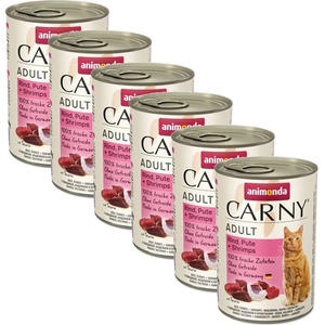 Animonda Carny Adult - Говеждо и пуйка с скариди 6 x 400 г