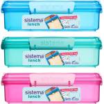 Sistema Lunch Snack Attack Duo кутия за закуски с 2 отделни отделения 975 мл, микс