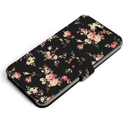 Pouzdro Mobiwear Flip Samsung Galaxy A33 5G - VD02S Květy na černé