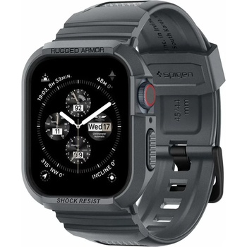 Spigen rugged armor pro apple watch 4 / 5 / 6 / 7 / 8 / 9 / se (44 / 45 mm) dark grey (acs07387)