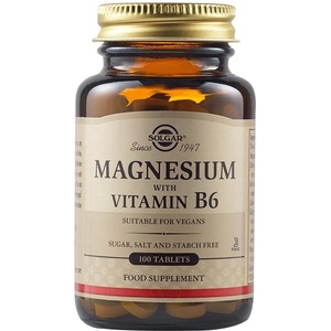 Solgar Magnesium with Vitamin B6, 100 таблетки, Solgar