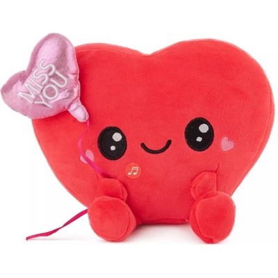 Amek Toys ПЛЮШЕНО СЪРЦЕ С БАЛОН И ЗВУК 2 ЦВЯТА 23 СМ