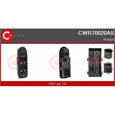 Spínač, zvedací zařízení oken CASCO CWR70020AS