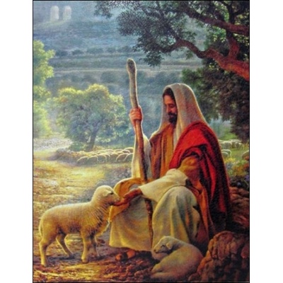 Obraz na dreve: Pán Ježiš Pastier (40x30)