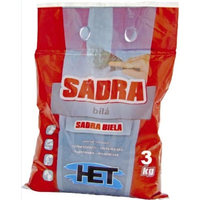 Sádra stavební 3 kg bílá Het